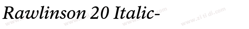 Rawlinson 20 Italic字体转换
